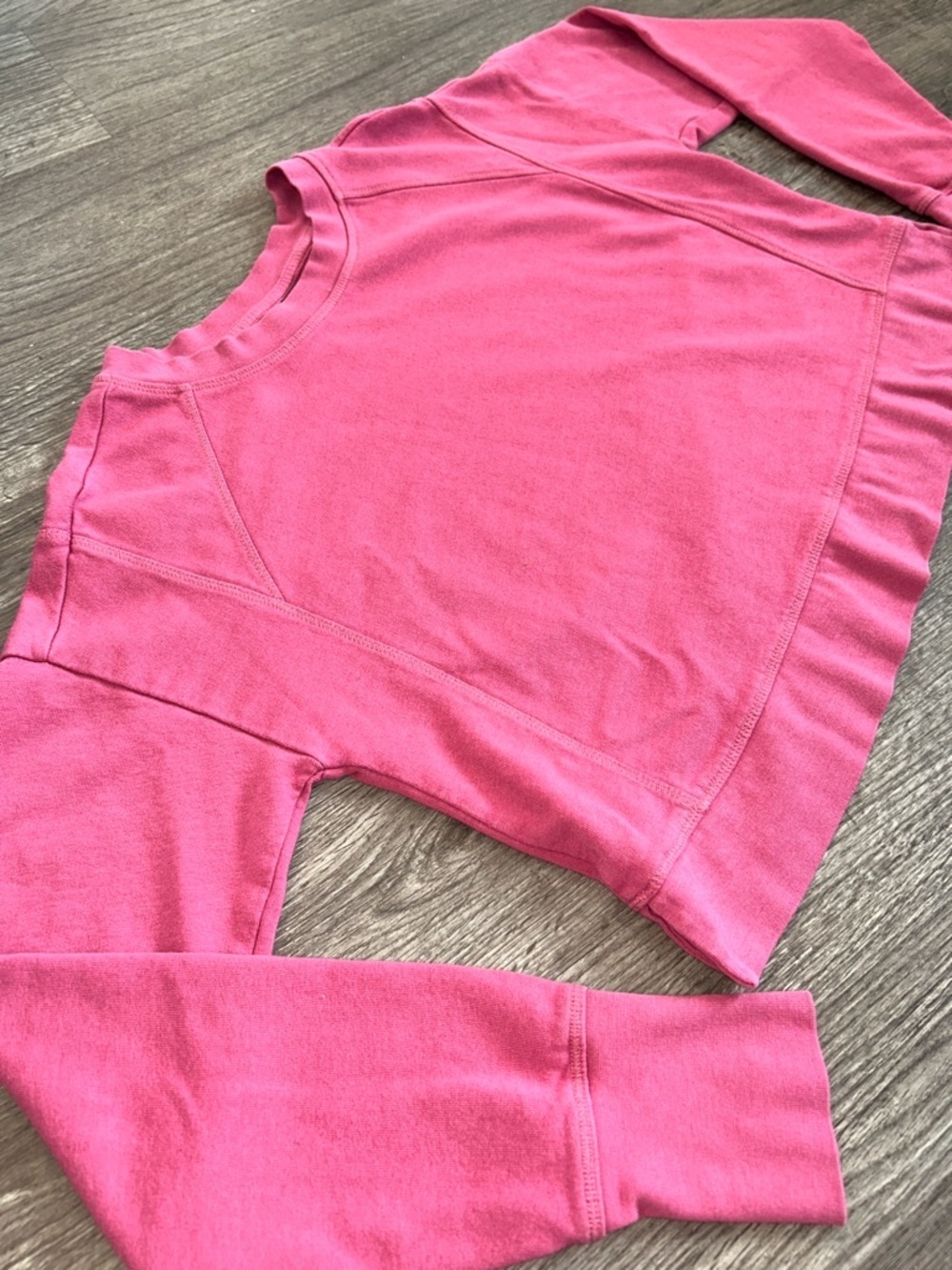 Sweaty Betty Pink Cropped Sweatshirt Thumbholes Pullover Top XS - Picture 2 of 10